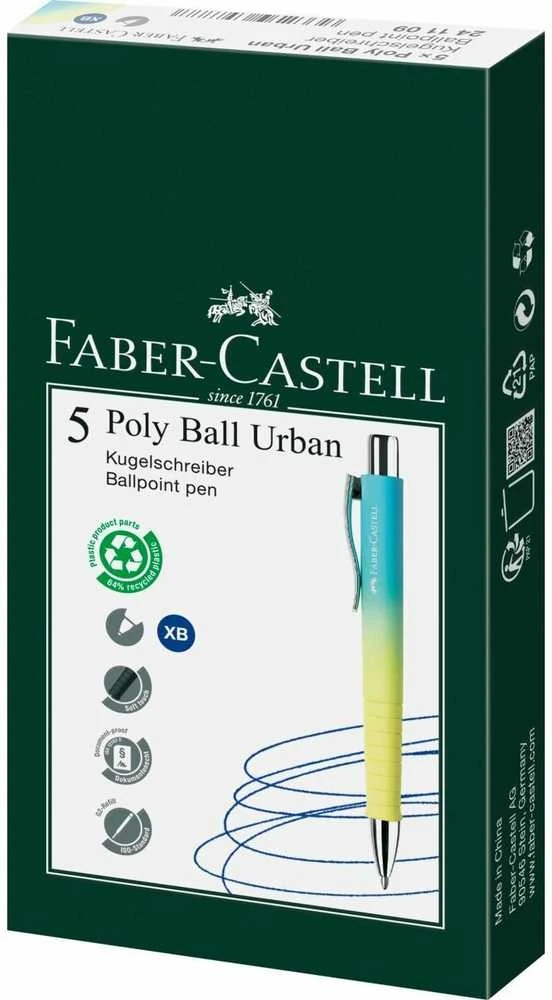 Tušinukas Faber-Castell Poly Ball Urban Sunrise XB, mėlynas rašalas