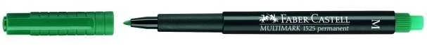 <p><strong>Žymeklis permanentinis Faber-Castell 1525 M, 1.0 mm, žalias 1213-043</strong></p>