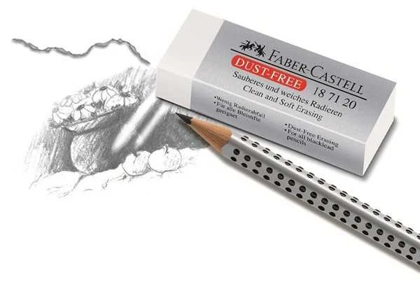 Trintukas Faber-Castell Dust Free, 62x21x12mm,baltos spalvos