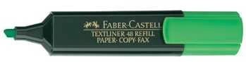 Teksto žymeklis Faber-Castell, žalios spalvos, kirstu galiuku, 1,2 - 5mm