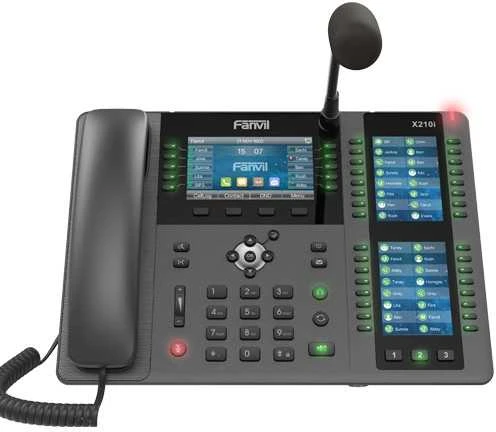 „Fanvil X210i“ | VoIP telefonai | IPV6, HD garsas, „Bluetooth“, RJ45 1000 Mb/s PoE, 3 LCD ekranai