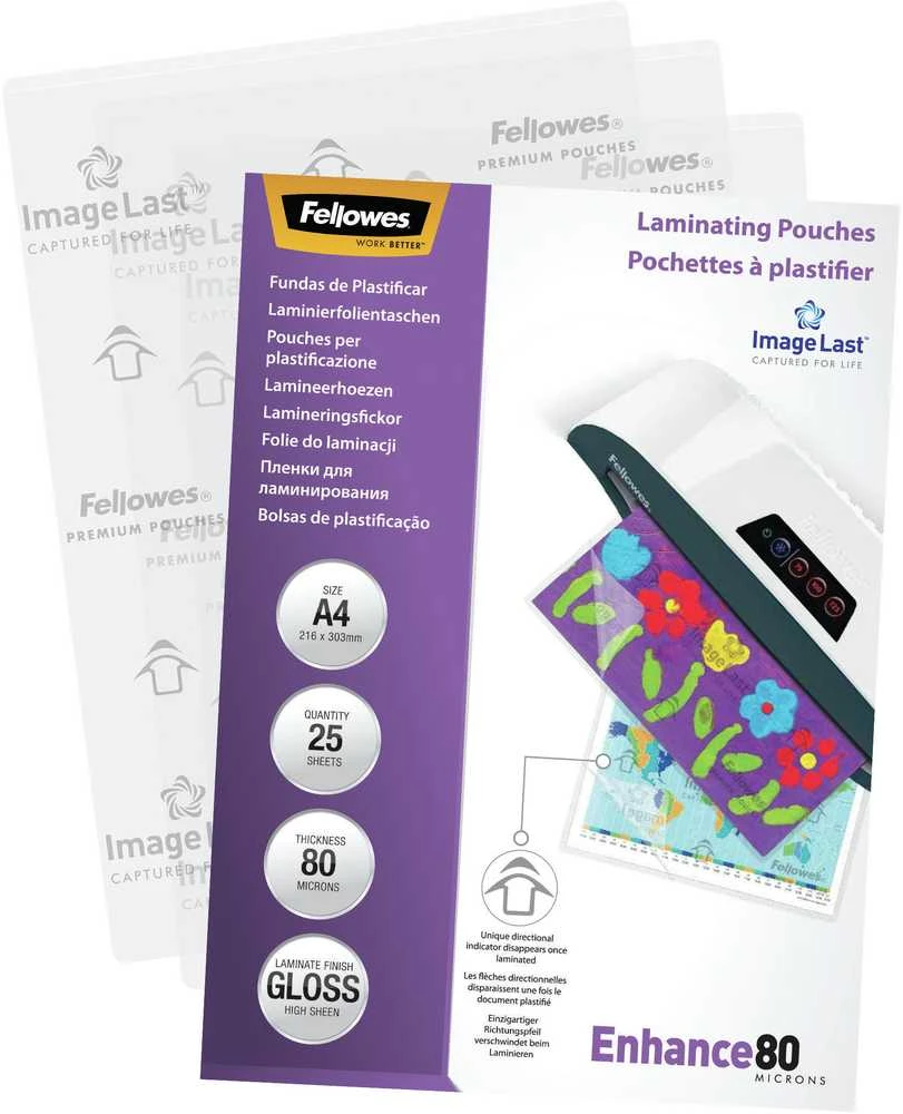 Laminavimo maišelis FELLOWES IL, 80 mikronų, A4, 25 vnt.