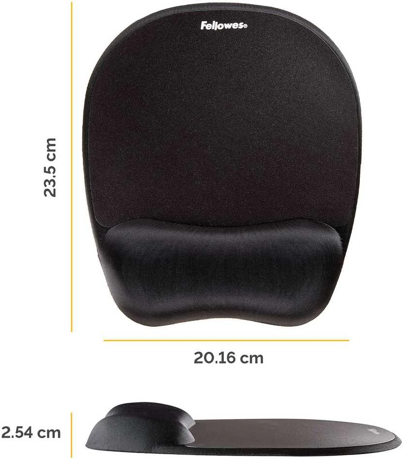 Kilimėlis pelei gelinis su atrama riešui Fellowes Memory Foam, juodas 0407-018