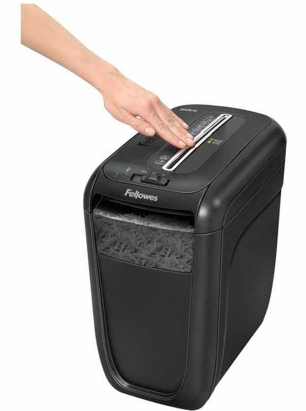 Fellowes Powershred | 60Cs | Juodas | 22 L | Kreditinių kortelių smulkinimas | 75 dB | Popieriaus apdorojimo standartas / išvestis 10 lapų per eigą | Skersinis smulkintuvas | Garantija 24 mėn.