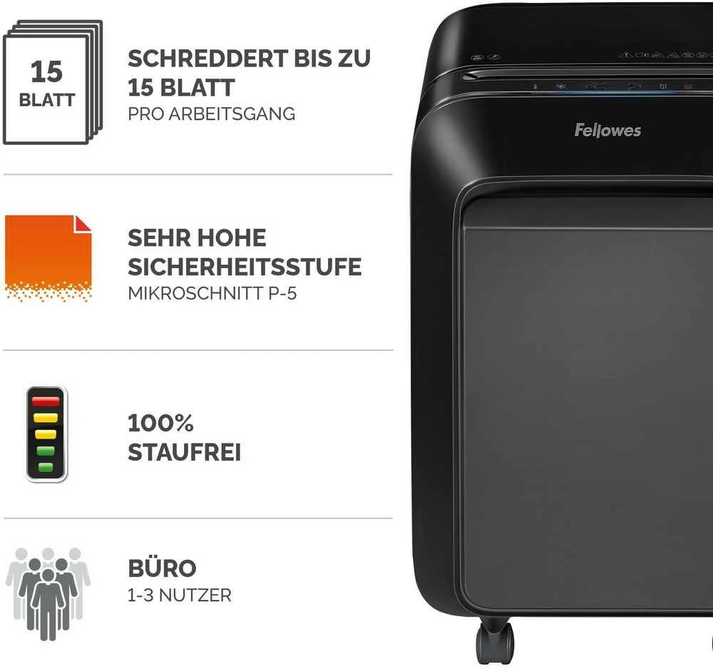 Fellowes MicroShred | LX211 | Juodas | Popieriaus smulkinimas | Kreditinių kortelių smulkinimas | Tradicinis
