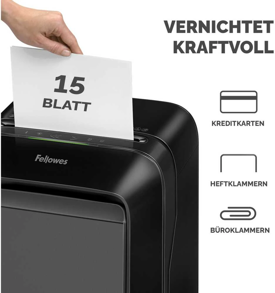 Fellowes MicroShred | LX211 | Juodas | Popieriaus smulkinimas | Kreditinių kortelių smulkinimas | Tradicinis