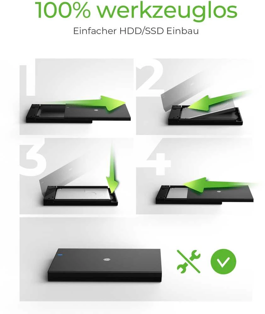 RaidSonic ICY BOX IB-200T-C3 Išorinis 2,5" HDD/SSD dėklas SATA USB 3.2 Gen 1