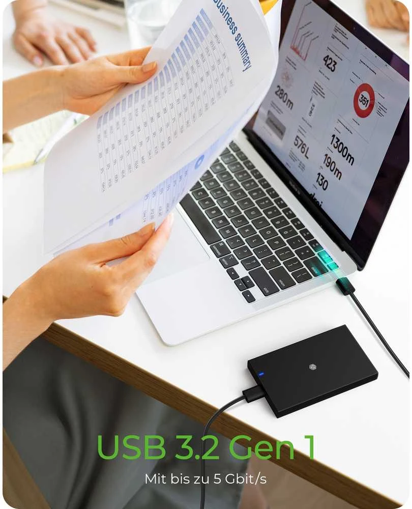RaidSonic ICY BOX IB-200T-C3 Išorinis 2,5" HDD/SSD dėklas SATA USB 3.2 Gen 1