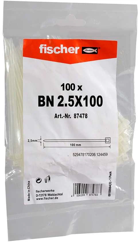FISCHER OPASKA KABLOWA BN 2,5 x 100mm BALTA 100szt.