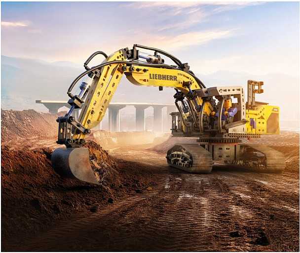 Fischer Technik Fischertechnik Liebherr R 938 surinkimo rinkinys 576450, 10 metų ir vyresni, 689 dalys, pneumatinis kompresorius