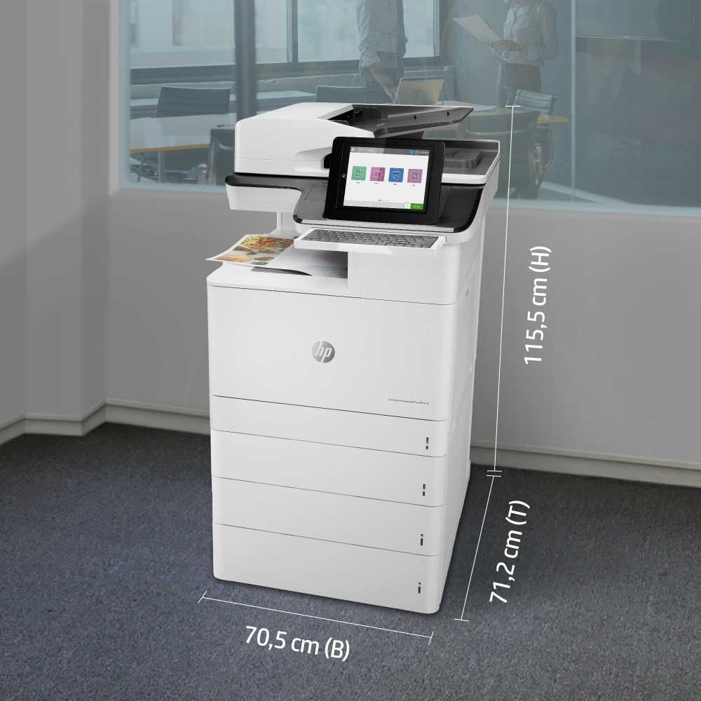 Hewlett Packard (HP) HP Color LaserJet Enterprise Flow MFP M776z AIO All-in-One Spausdintuvas - A3 Color lazerinis, Spausdinti/Kopijuoti/Dual-Side Scan/Faksas, Automatinis dokumentų tiektuvas, Auto-Duplex, LAN, WiFi, 46ppm, 200000 puslapių per mėnesį (pakeičia M775z)