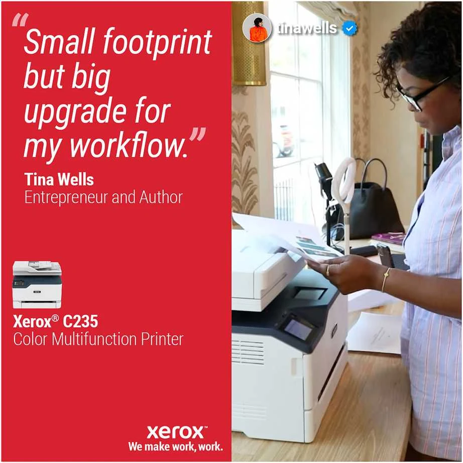 Spausdintuvas Xerox C235, USB, WiFi, Baltos/Pilkos spalvos