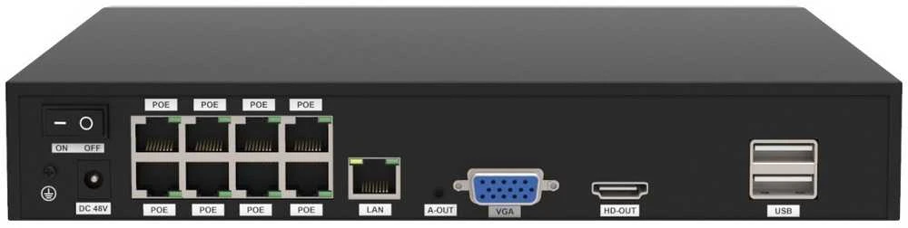 Foscam Fn9108E-T4-2T juodas LAN IP stebėjimo rinkinys, 8 kanalų, 4 kameros, 3840x2160 pikselių