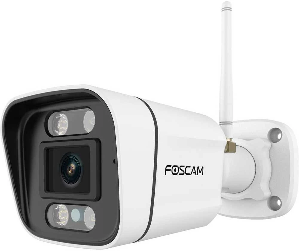 Foscam V8P WLAN Überwachungskamera Weiß 8MP (3840x2160), Dualband-WLAN, Integrierter Scheinwerfer und Alarmsirene