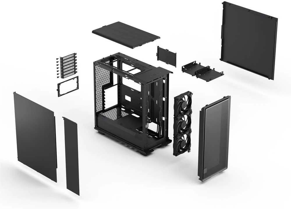 Fractal Design Case | Epoch | ATX | Juodas Solid