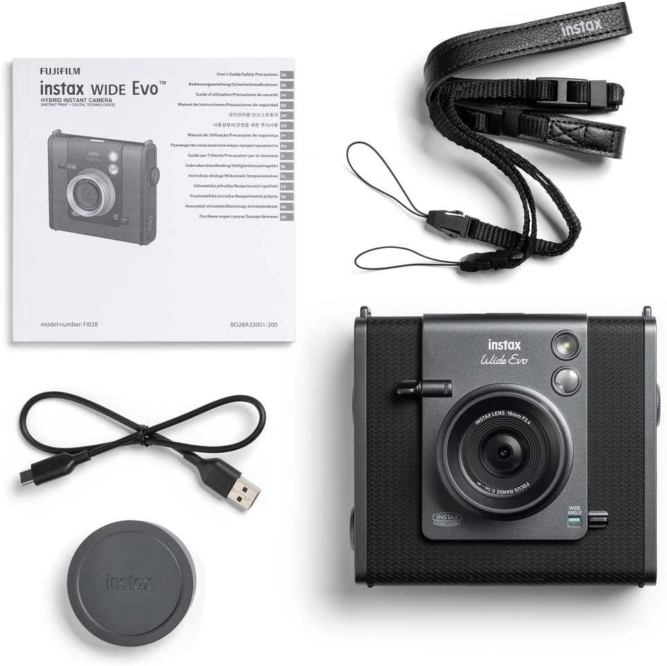 Fujifilm Momentinis fotoaparatas instax WIDE EVO Juodas, INSTAX WIDE EVO Juodas EX D