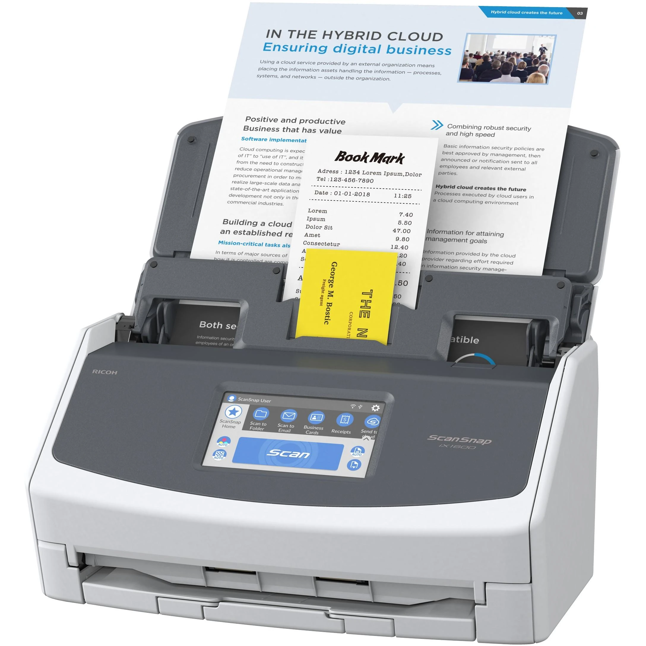 Skeneris FUJITSU ScanSnap iX1600 40ppm/80ipm A4 Duplex