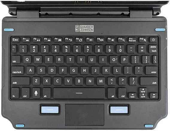 Klaviatūra Gamber Johnson BACK LIT 2-IN-1 KBD GALAXY TAB - ACTIVE PRO/ACTIVE4 DE