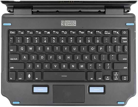 Klaviatūra Gamber Johnson BACK LIT 2-IN-1 KBD GALAXY TAB - ACTIVE PRO/ACTIVE4 UK