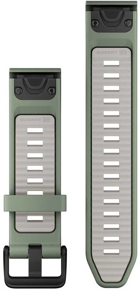 Garmin QuickFit 20mm Silikoninės laikrodžių apyrankės, Willow/Fog Gray