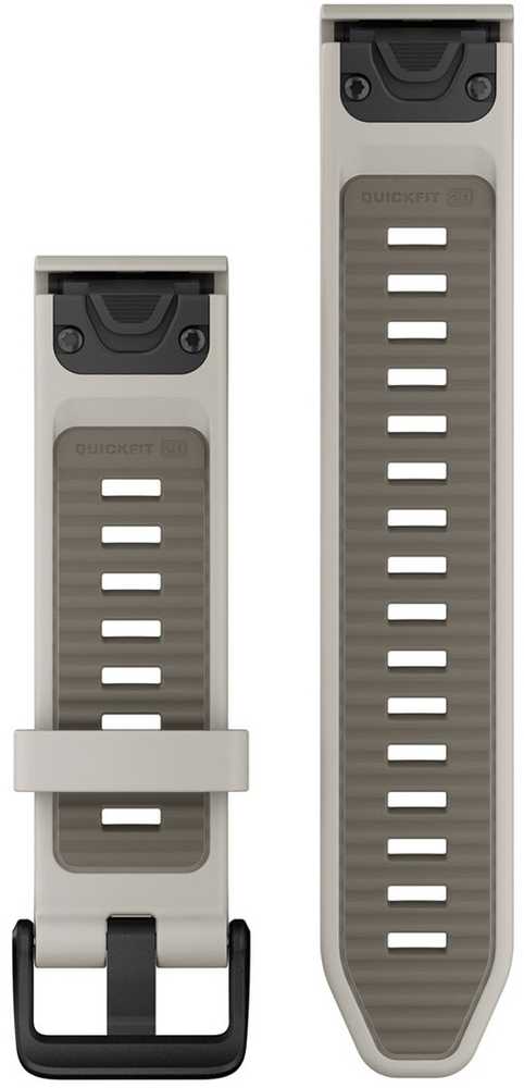 Garmin QuickFit 20mm Silikoninės laikrodžių apyrankės, Šviesiai pilka/tamsiai smiltainio spalva