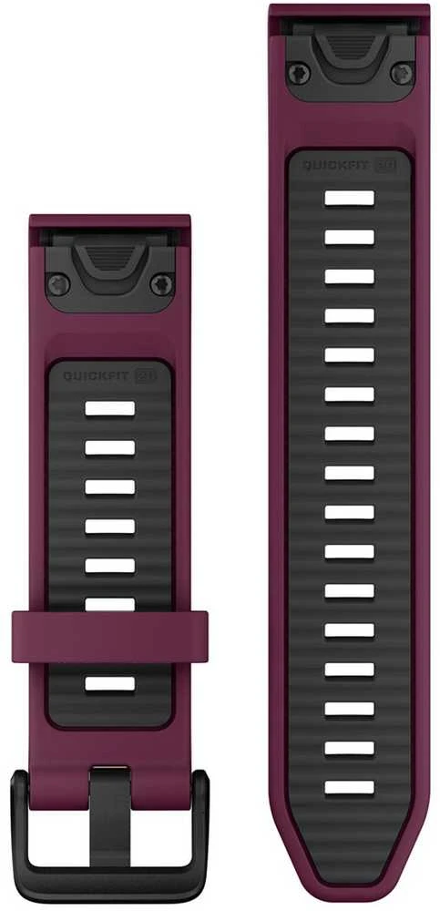 Išmanusis laikrodis Garmin QuickFit 20mm Silikoninės laikrodžių apyrankės, Merlot/Graphite