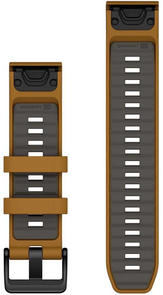 Garmin QuickFit 22mm Silikoninės laikrodžių apyrankės, Rudeninė ruda/pilka
