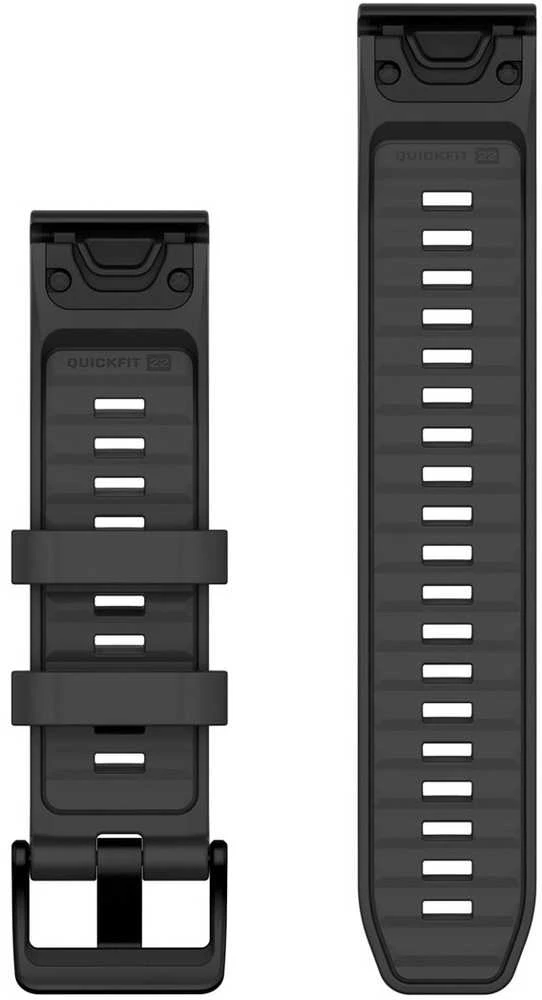 Silikoninė laikrodžio apyrankė Garmin QuickFit 22 mm, grafito spalvos