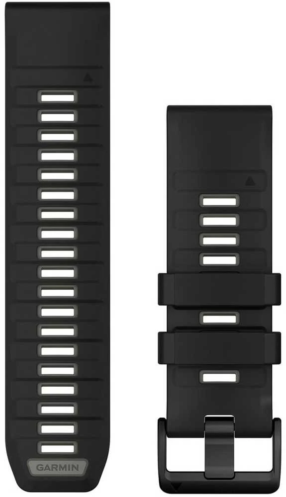 Garmin QuickFit 26mm Silikoninės laikrodžių apyrankės, Juoda/Pilka