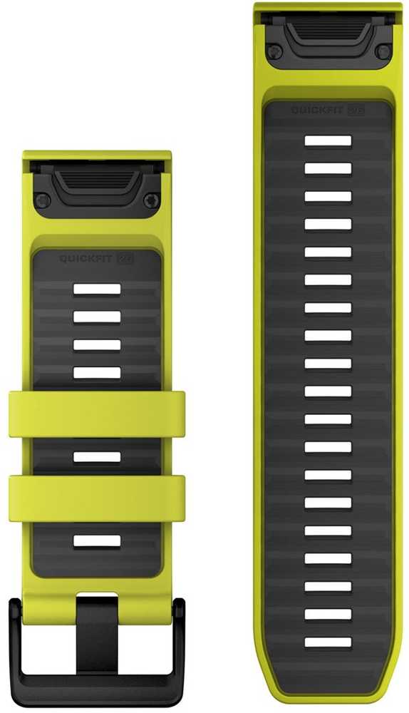 Garmin QuickFit 26mm Silikoninės laikrodžių apyrankės, Geltona/grafitas