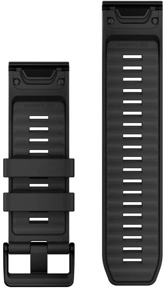 Garmin QuickFit 26mm silikoninė apyrankė, juoda detalės