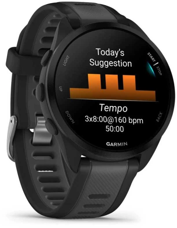 Išmanusis laikrodis Garmin Forerunner® 165 Juodos / pilkai melsvos spalvos