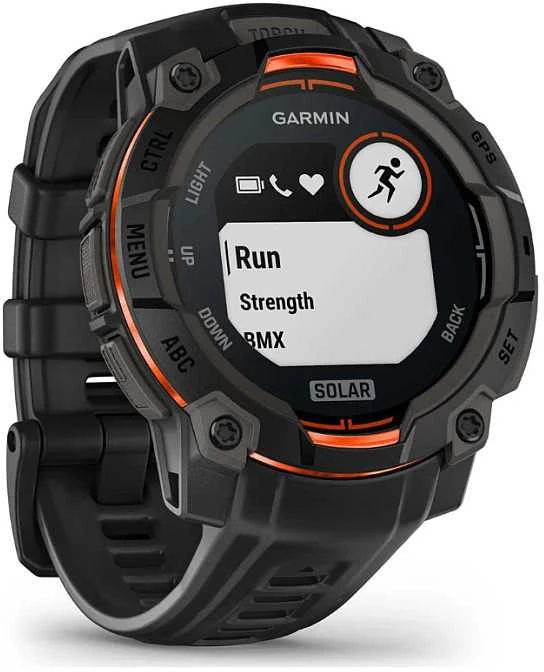 Išmanusis laikrodis Garmin Instinct 3 – 45 mm, Solar, Juodas su juodu dirželiu