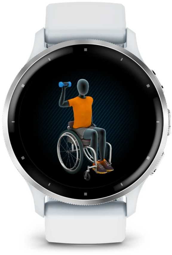 Išmanusis laikrodis Garmin Venu® 3, 45 mm, Sidabro spalvos nerūdijančiojo plieno apvadas su baltojo akmens korpusu ir silikoniniu dirželiu