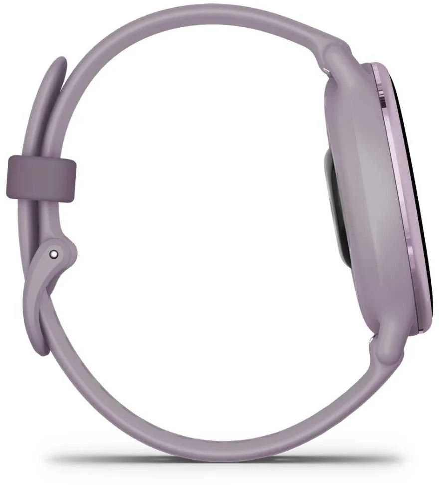 Išmanusis laikrodis Garmin vívoactive® 5 Metalinės orchidėjų spalvos aliuminio apvadas su orchidėjų spalvos korpusu ir silikoniniu dirželiu