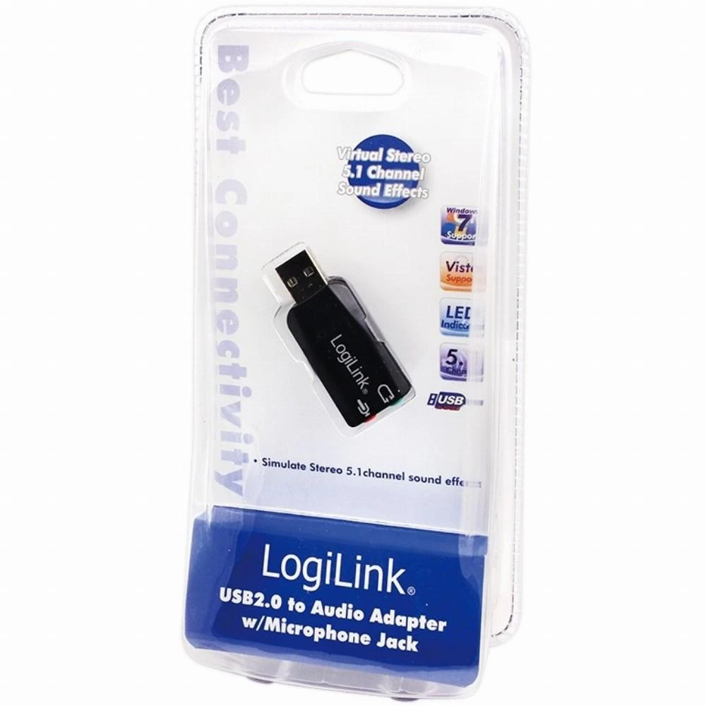 LogiLink USB garso adapteris pakuotėje