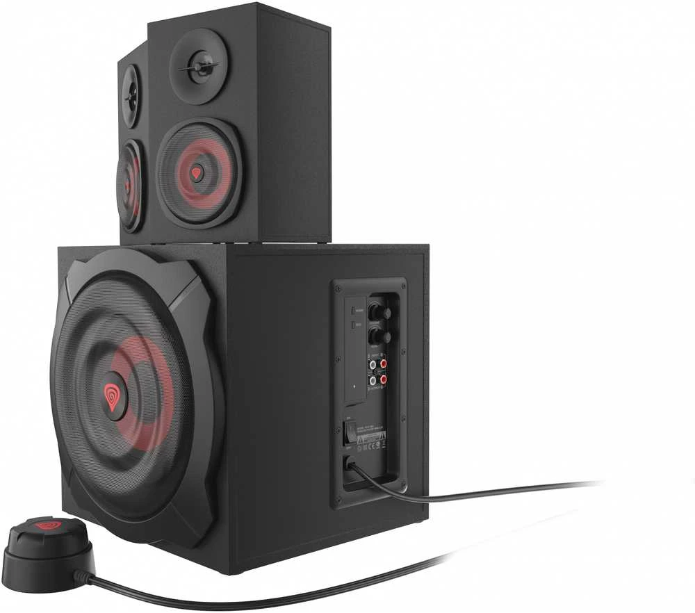 Kompiuterio kolonėlės GENESIS Helium 610BT Computer Speakers, Wired, Bluetooth, Juodas | Genesis | Helium 610BT | Bluetooth | Raudona/Juodas
