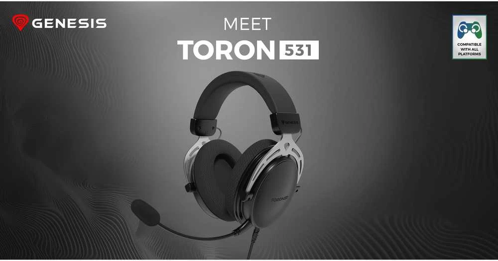 Genesis | Ausinės Žaidimams | Toron 531 | su laidu | Over-Ear | Mikrofonas | Juodas