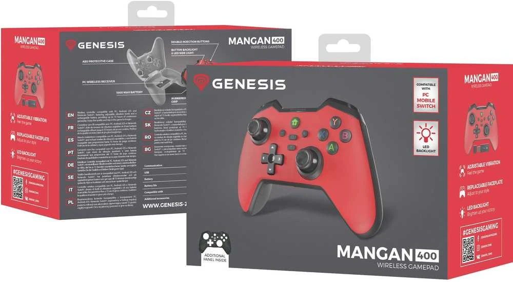Genesis Mangan 400 belaidis raudona