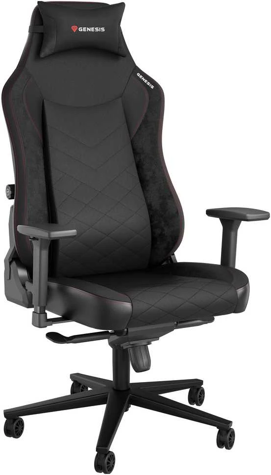 Genesis Gaming Chair Nitro 890 G2 Atlošo apmušalų medžiaga: Eko oda, Sėdynės apmušalų medžiaga: Eko oda, Pagrindo medžiaga: Metalas, Ratukų medžiaga: Nailonas su CareGlide danga | Juodas/Raudona