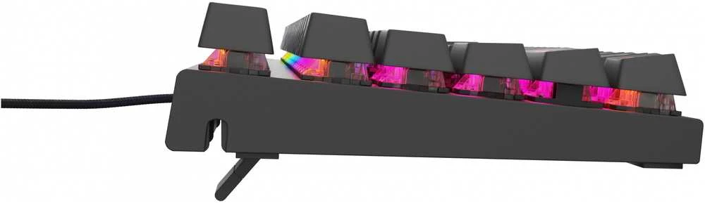 Klaviatūra žaidimams GENESIS THOR 303 TKL DE su pašvietimu RGB mechaninė BROWN Juoda HOT SWAP
