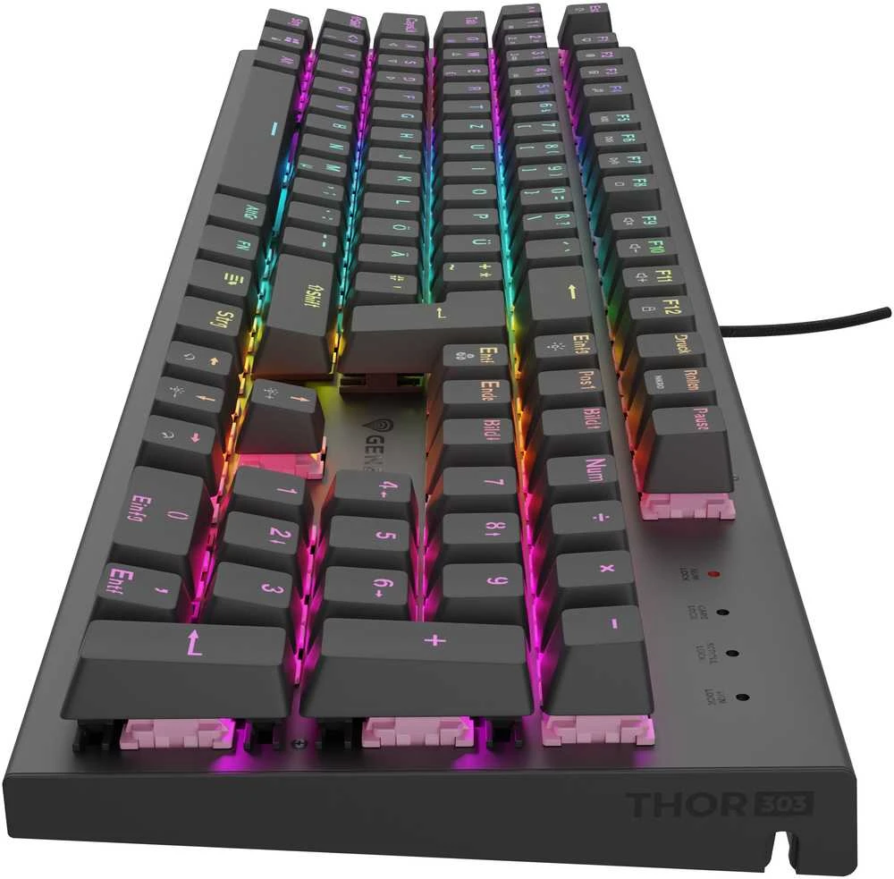 GNS GENESIS NKG-2179 klaviatūra Žaidimams USB QWERTZ Vokiečių Juoda