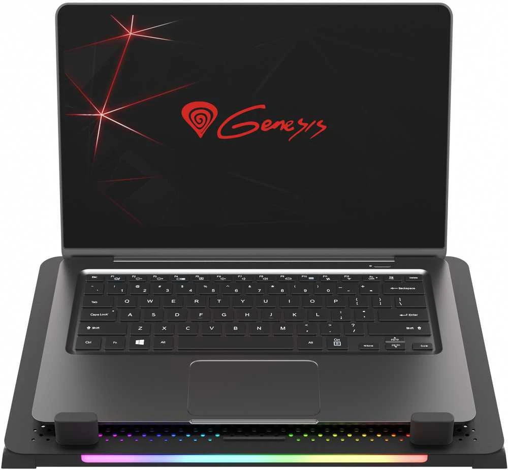 NATEC Genesis nešiojamojo kompiuterio aušinimo padėklas Oxid 450 RGB 15,6"