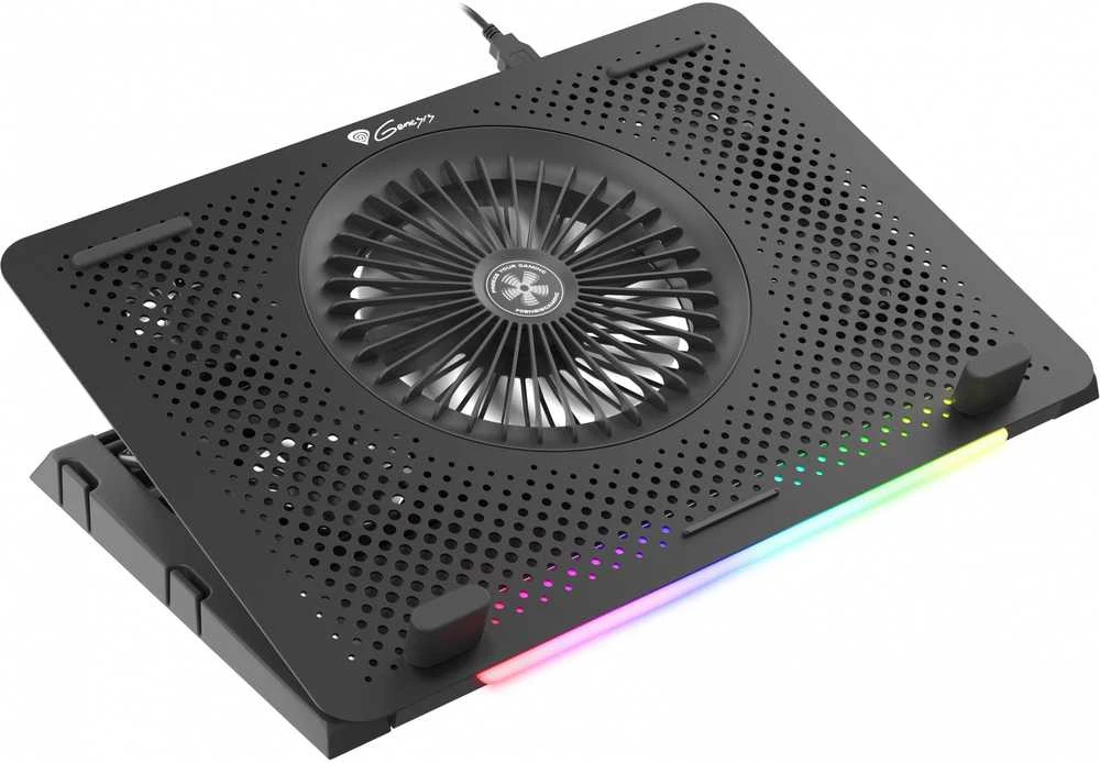 NATEC Genesis nešiojamojo kompiuterio aušinimo padėklas Oxid 450 RGB 15,6"