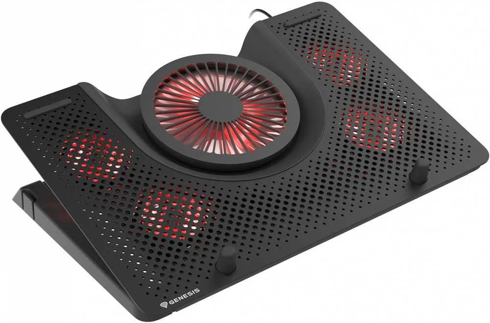 Genesis OXID 550 | nešiojamo kompiuterio aušinimo padas |  15.6-17.3 5 FANS, LED LIGHT, 1 USB | 400 x 280 x 55 mm |