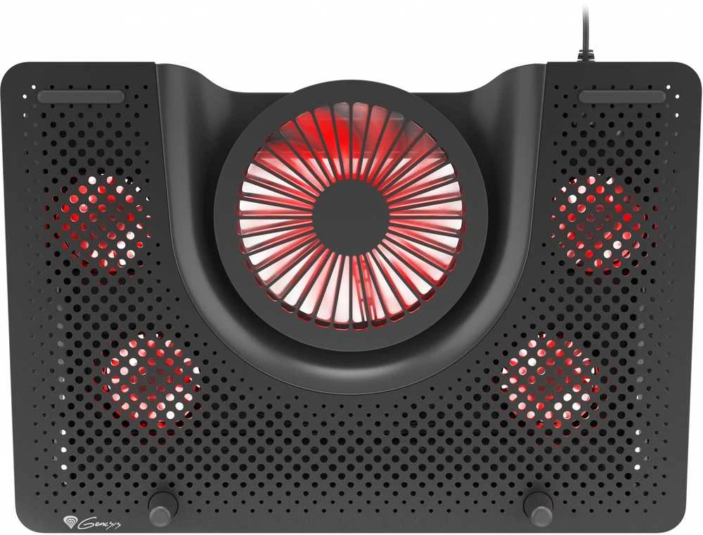 Genesis OXID 550 | nešiojamo kompiuterio aušinimo padas |  15.6-17.3 5 FANS, LED LIGHT, 1 USB | 400 x 280 x 55 mm |