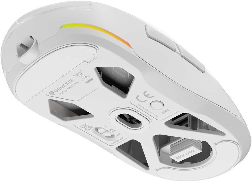 Pelė Myszka žaidimams Genesis Zircon 660 Pro belaidė 26000 dpi optinė balta
