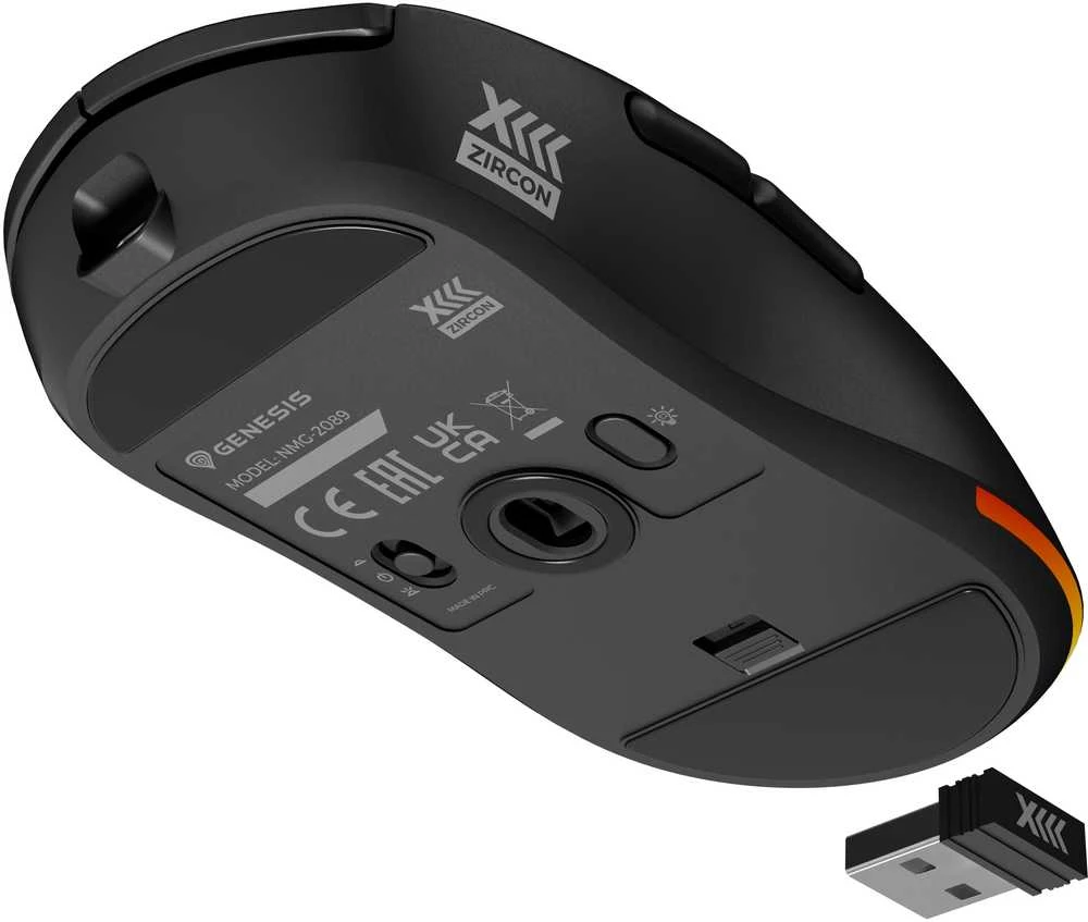 Genesis Zircon XIII Custom | Pelė žaidimams | Wireless | 2.4 GHz, USB | Juodas