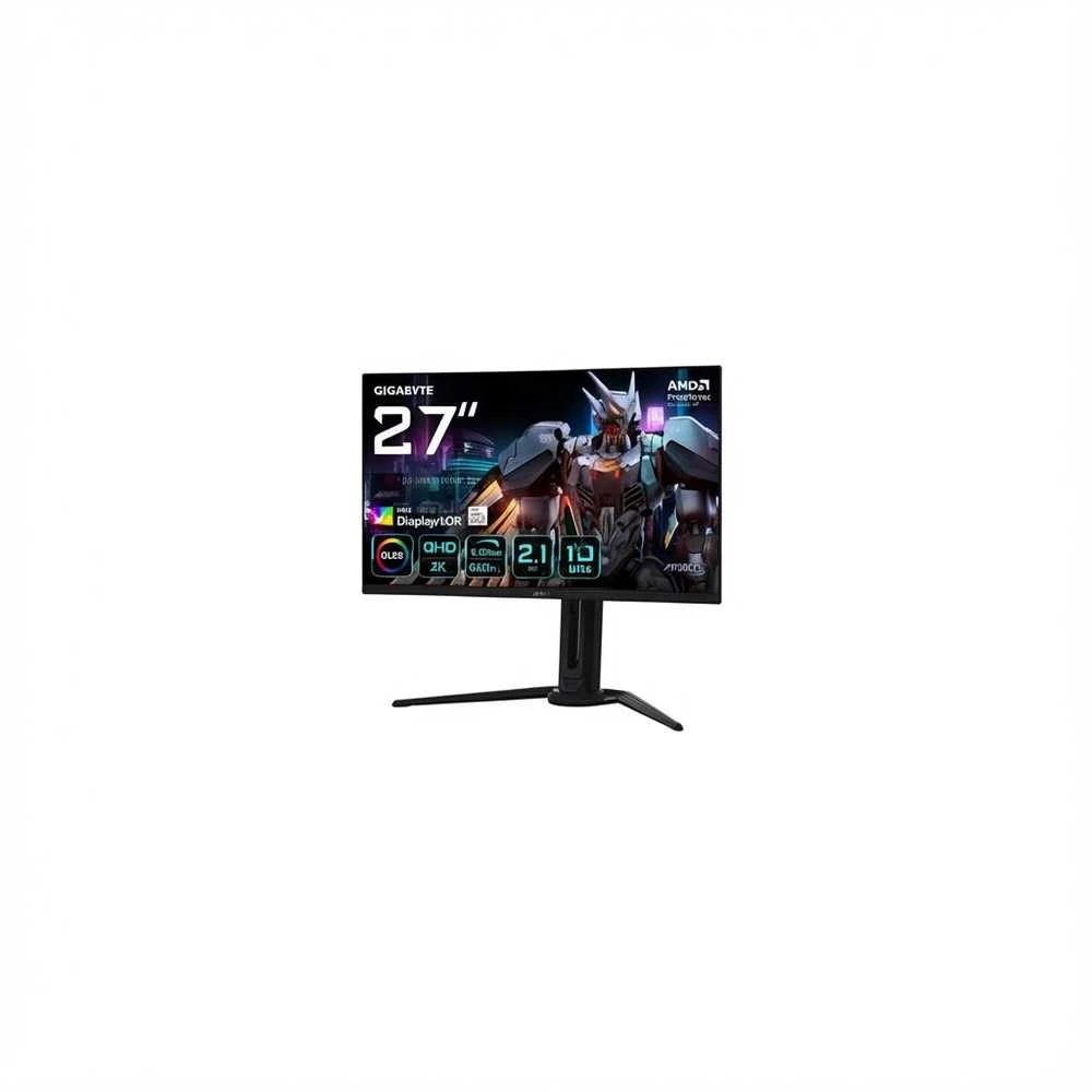 Monitorius Gigabyte | AORUS FO27Q5P | 27" | OLED | QHD | 16:9 | 500 Hz | 0,03 ms | 1000 cd/m² | HDMI jungčių kiekis: 2 | Juodas