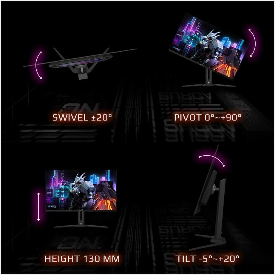 Monitorius Gigabyte | AORUS FO32U EK1 | 31.5 " | OLED | 165 Hz | 0.03 ms | 3840 x 2160 pikselių | 250 cd/m² | HDMI jungtys quantity 2